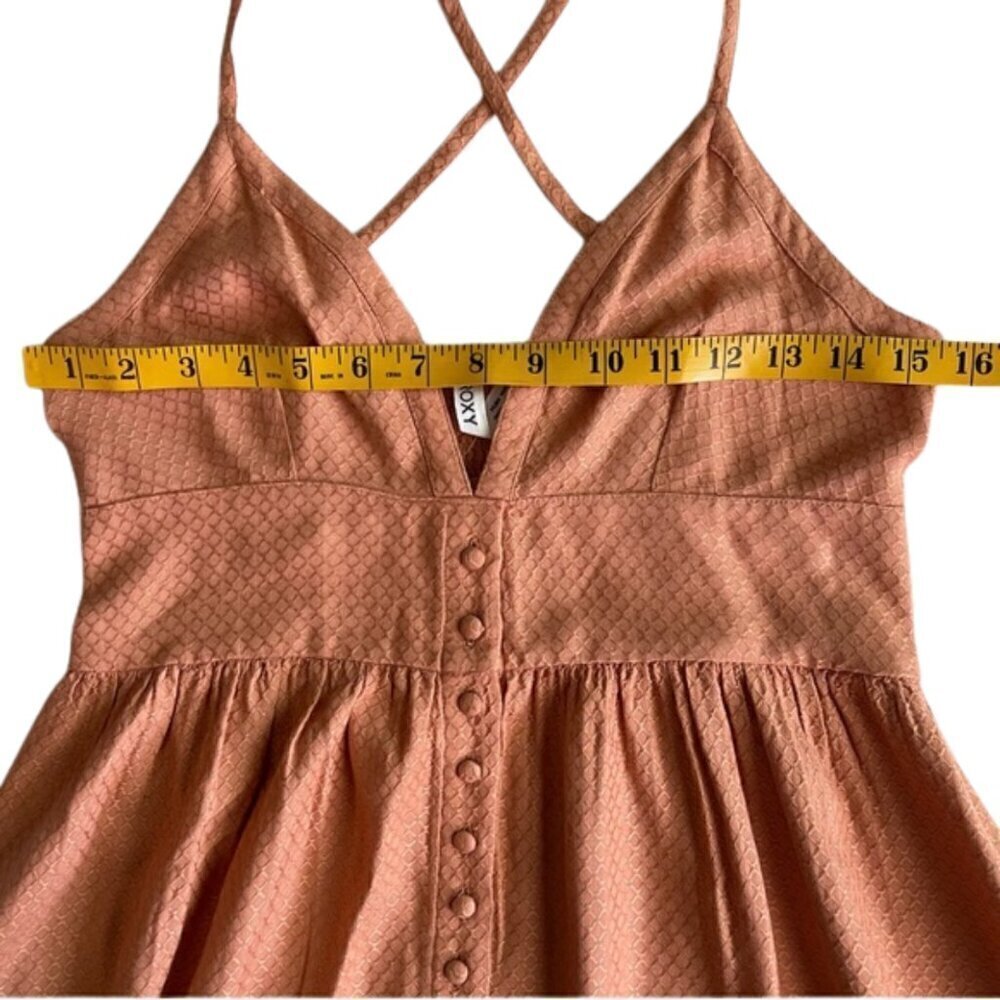 Roxy Orange Strappy Mini Dress Size XS - Picture 8 of 10